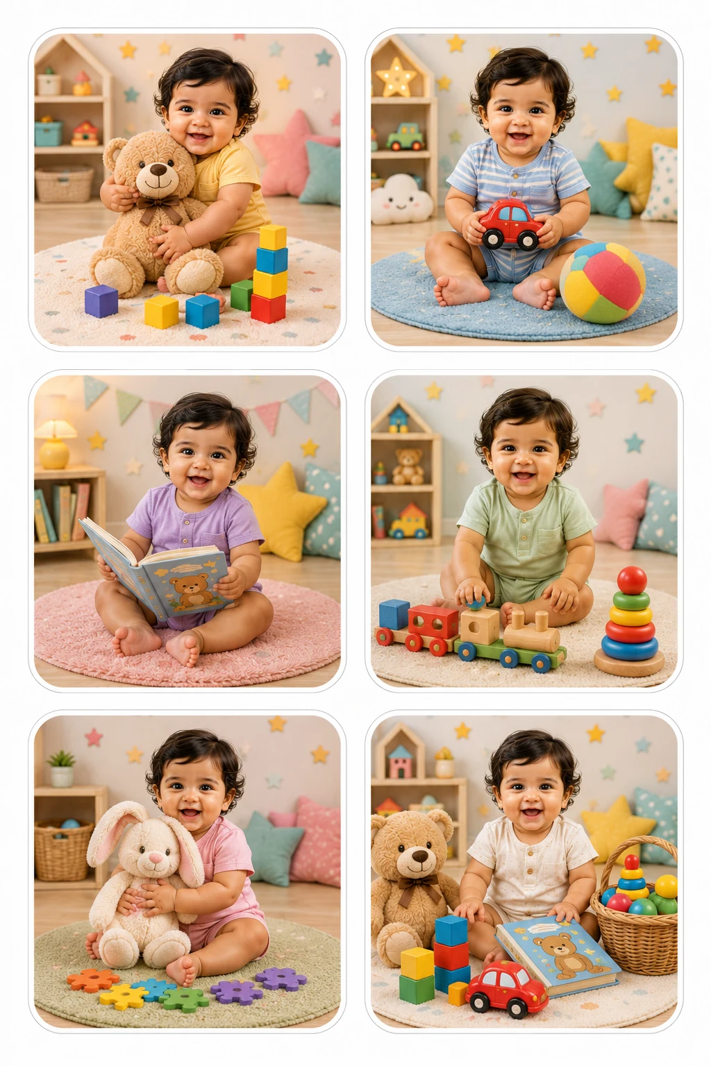 Playroom Little Friends personalized kids sticker sheet template